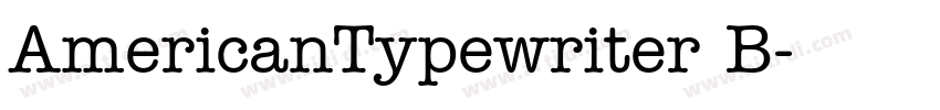AmericanTypewriter B字体转换